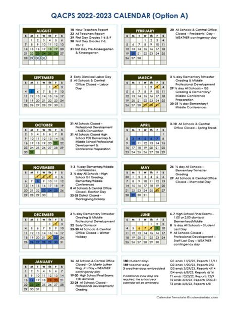 Qacps Calendar